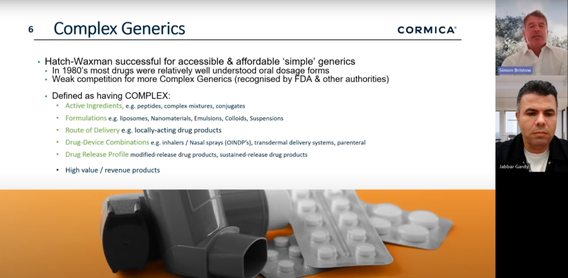 Understanding Complex Generics: Drug Device Combinations & Advanced Formulations