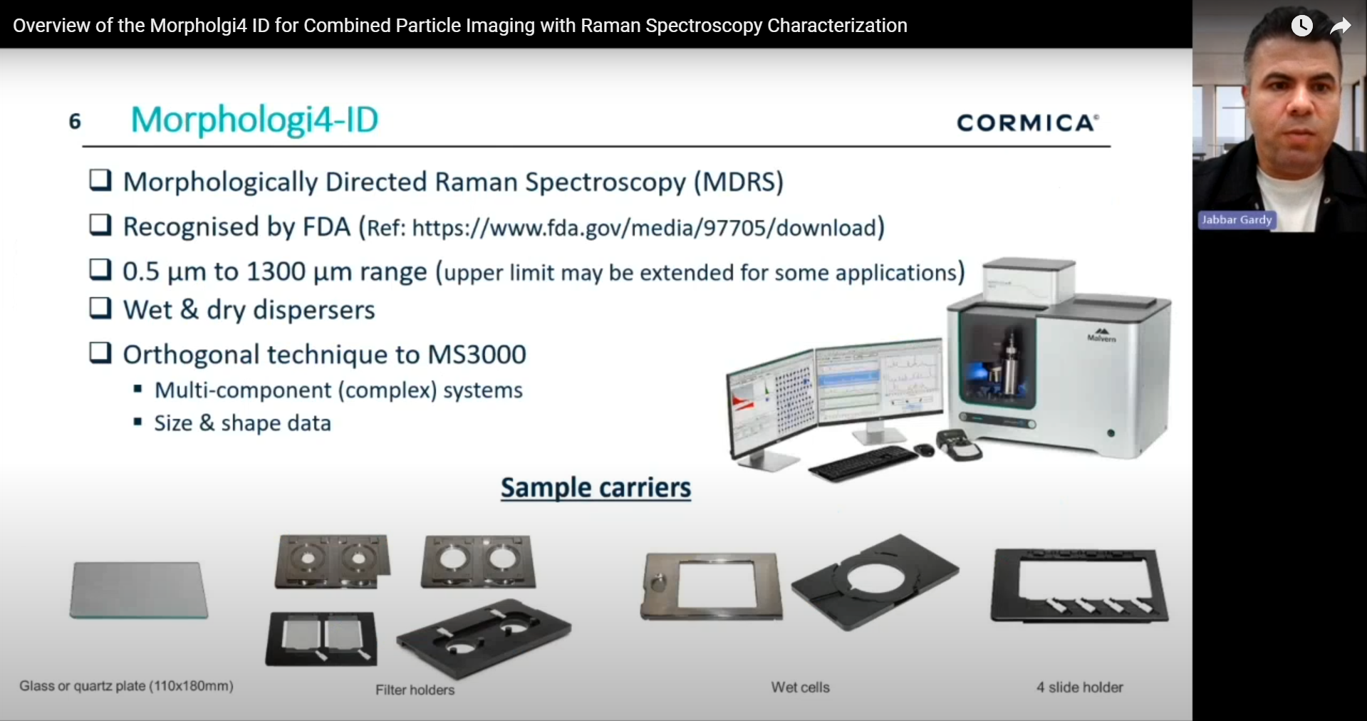 Optimising Particle Analysis in Nasal Sprays with Morphologically-Directed Raman Spectroscopy (MDRS)