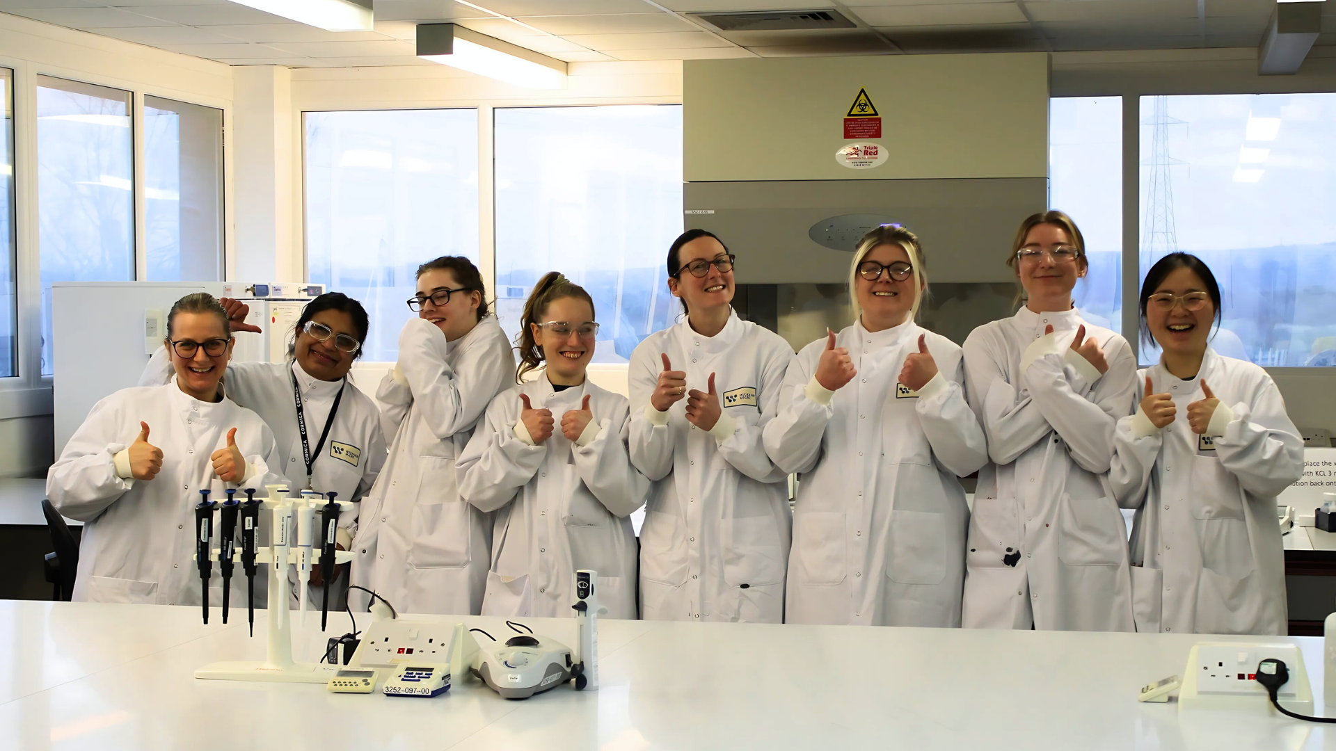 Photo of the Bacterial Endotoxin Testing team at Cormica Wickham Micro.